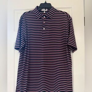 Peter Millar Classic Navy and Red Polo